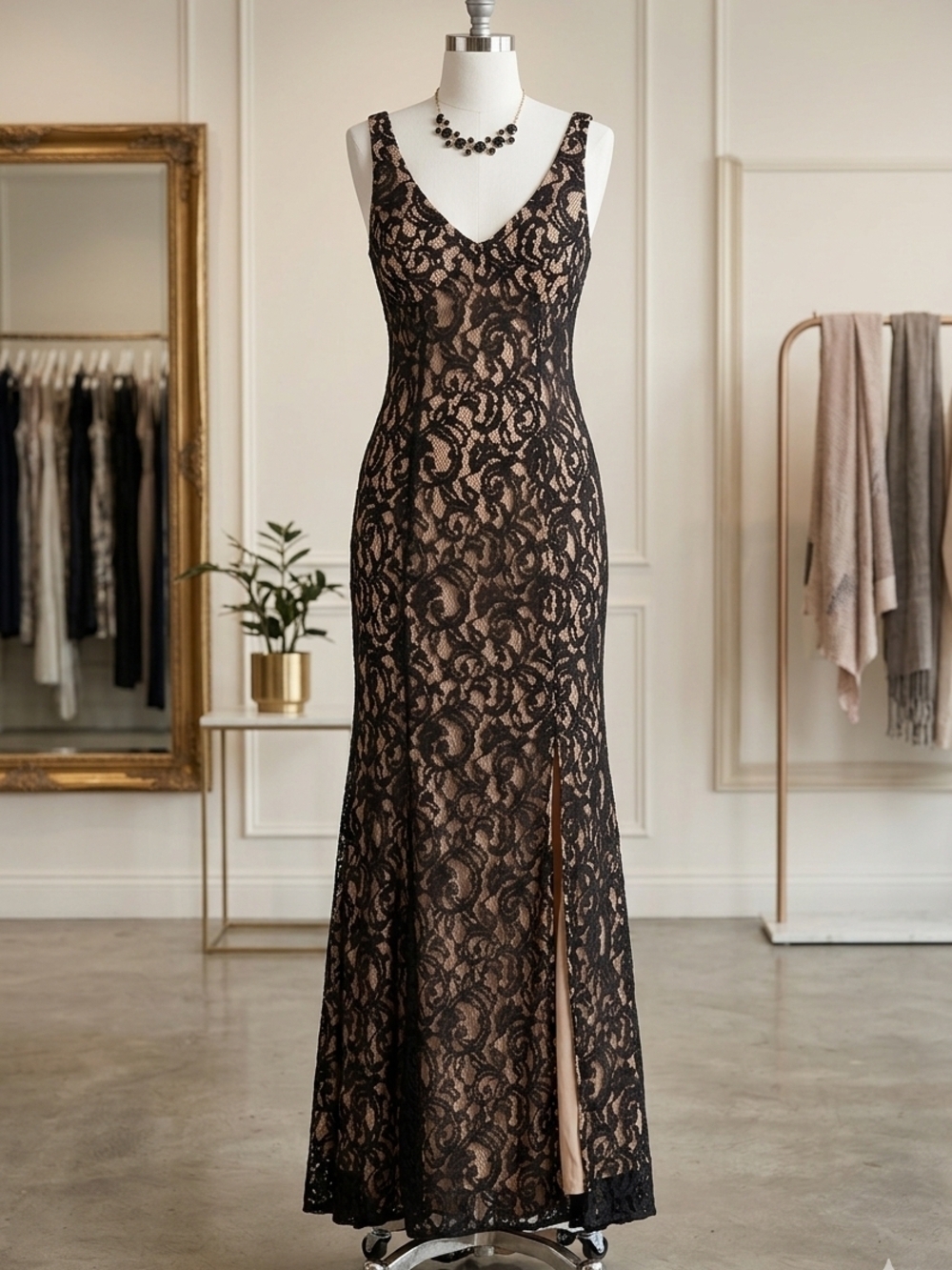 ✨ BCBGeneration Luxury Black Lace Gown – Red Carpet Ready! ✨ NWT 💫 Size 4 💫